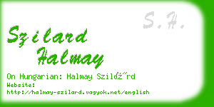 szilard halmay business card